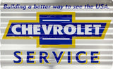 Chevrolet Service Corrugated Sign 18 X 12