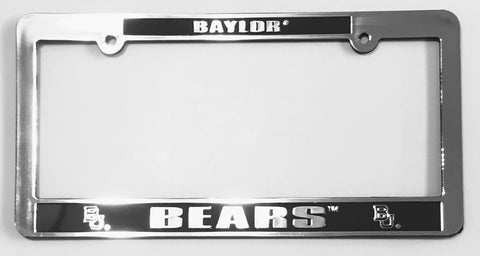 Georgia Bulldogs Mirror Acrylic Car Tag Silver W/ Standing Bulldog Logo Laser Cut