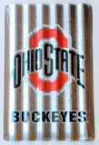 Ohio State Buckeyes Corrugated Metal Sign 12 X 18