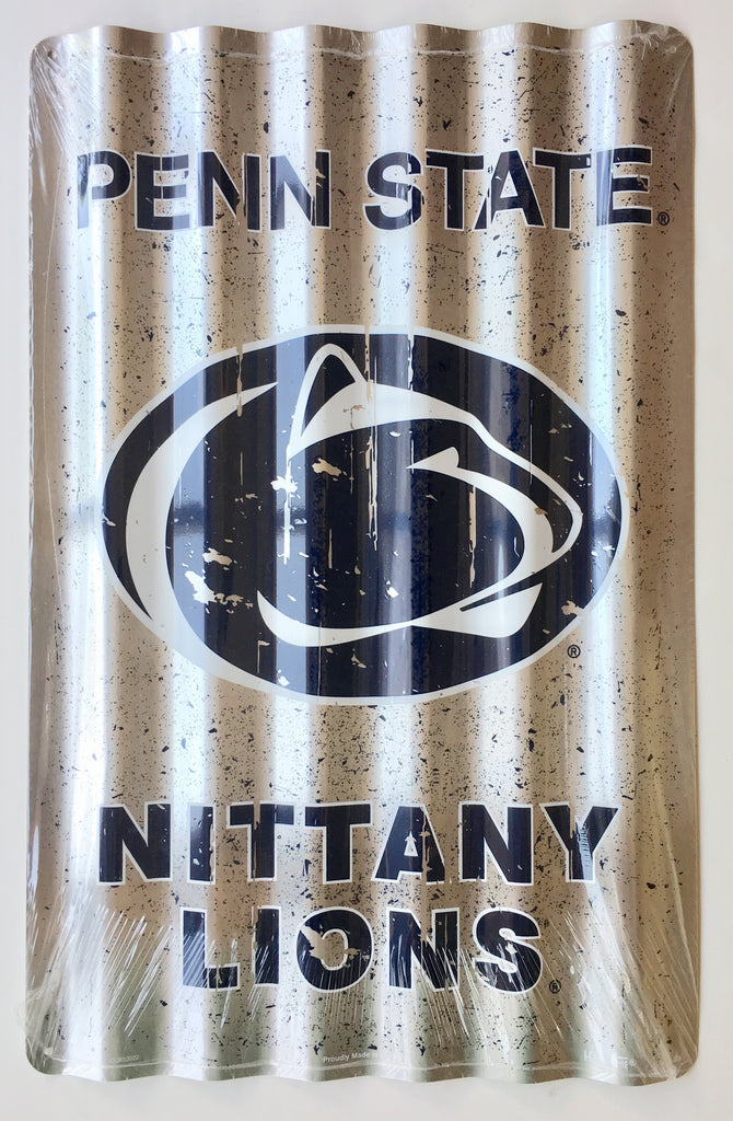 PENN STATE NITTANY LIONS CORRUGATED METAL SIGN 12 X 18"