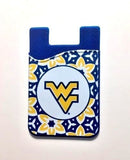 West Virginia Mountaineers Cell Phone Card Holder Wallet Floral