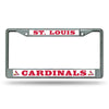 St. Louis Cardinals Car Truck Tag Metal License Plate Frame Chrome White Mlb