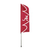 Alabama Crimson Tide 6 Foot Tall Flag Steel Pole Banner Swooper Double Sided