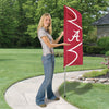 Alabama Crimson Tide 6 Foot Tall Flag Steel Pole Banner Swooper Double Sided