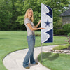 Dallas Cowboys 6 Foot Tall Team Flag Steel Pole Sign Banner Swooper Double Sided