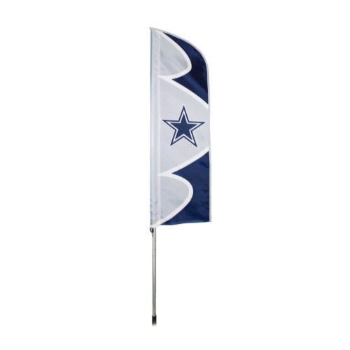 Dallas Cowboys 6 Foot Tall Team Flag Steel Pole Sign Banner Swooper Double Sided