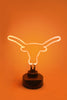 Texas Longhorns Neon Sign Light Table Top Lamp University Man Cave Office Garage