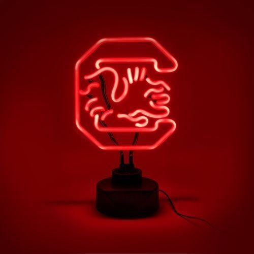 South Carolina Gamecocks Neon Sign Light Table Top Lamp University Man ...