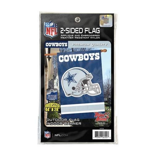 DALLAS COWBOYS APPLIQUE EMBROIDERED 2 SIDED OVERSIZED HOUSE FLAG INDOOR OUTDOOR