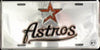 Houston Astros Car Truck Tag Chrome License Plate Metal Sign Man Cave Auto