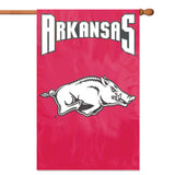 Arkansas Razorbacks Applique Banner House Flag Outdoor 44