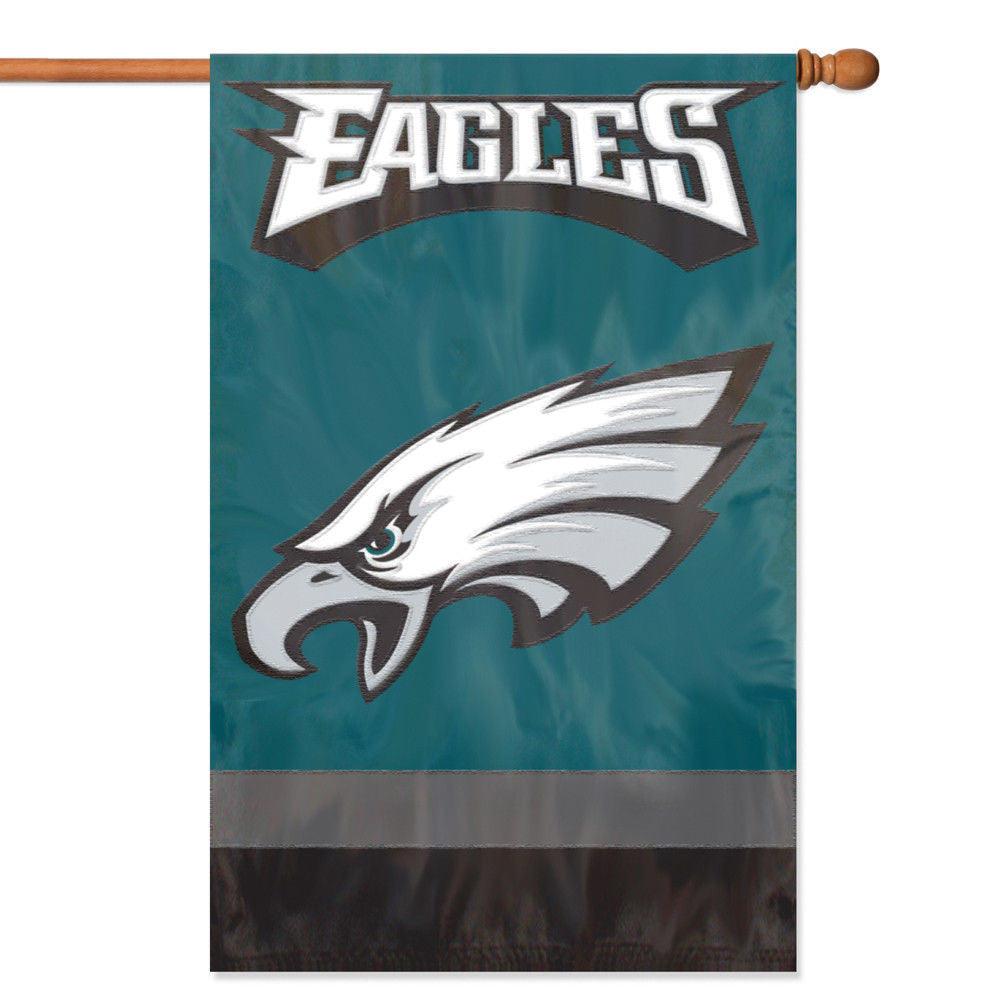 Philadelphia Eagles Applique Embroidered Flag 2 Sided NFL