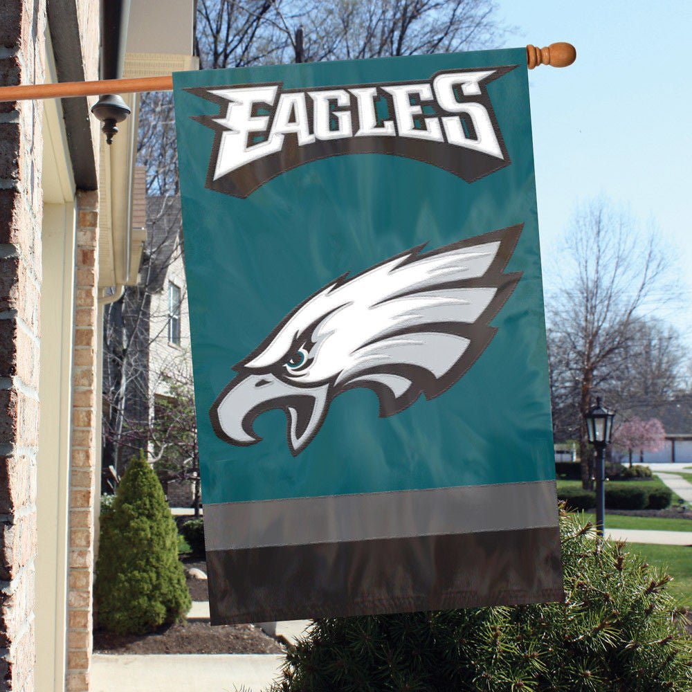 Philadelphia Eagles Applique Embroidered Flag 2 Sided NFL