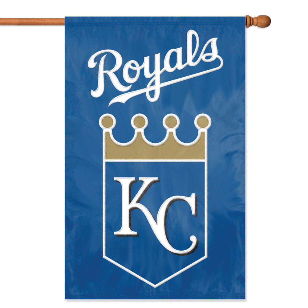 Kansas City Royals Applique Banner House Flag Outdoor 44"X28" Oversized Man Cave