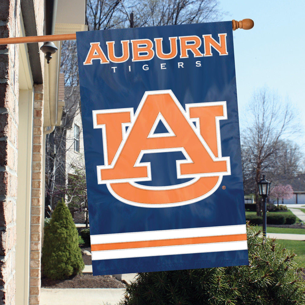 Auburn Tigers Applique Banner House Flag Indoor Outdoor 44"X28" Oversized Sign