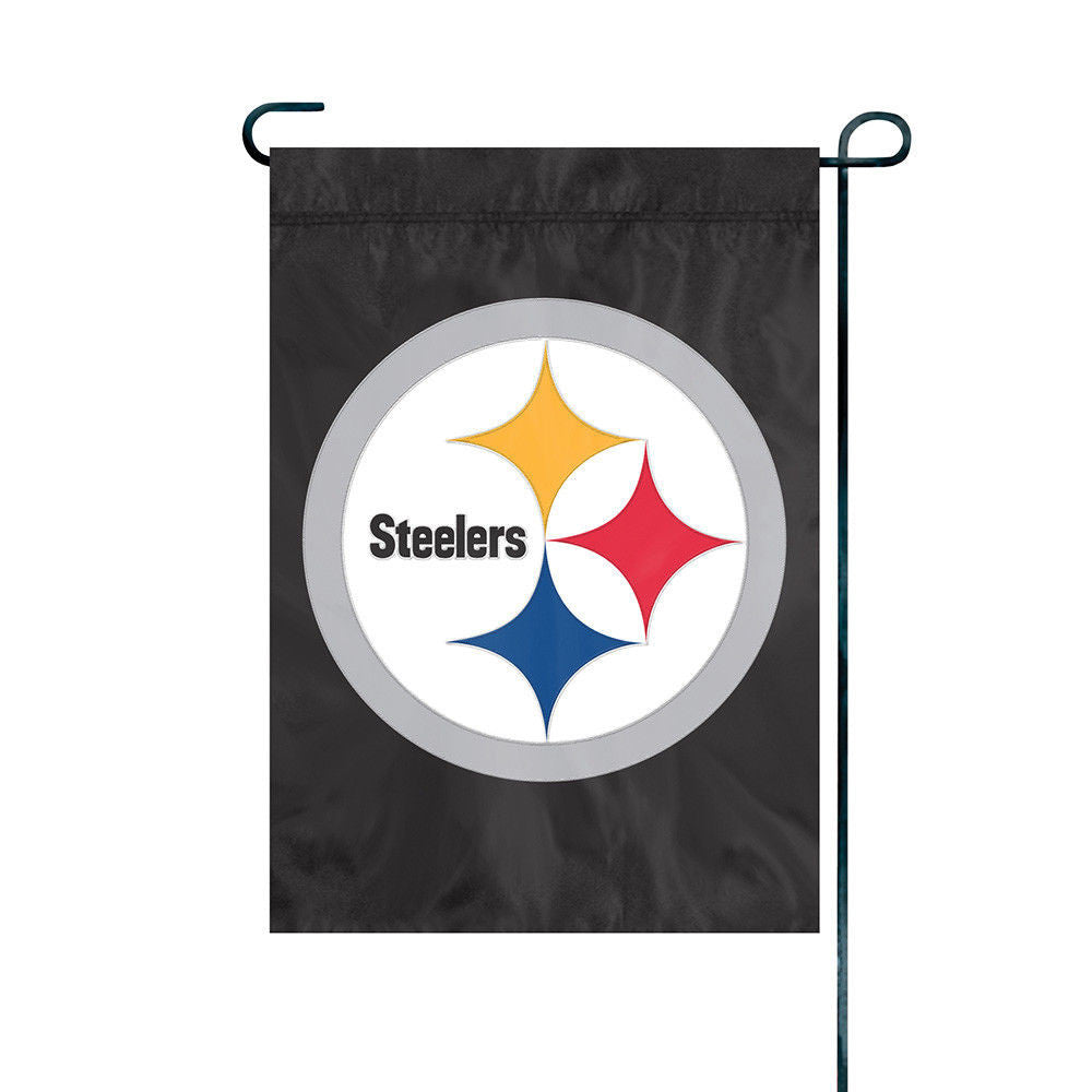 Pittsburgh Steelers Garden Flag Applique Premium Quality