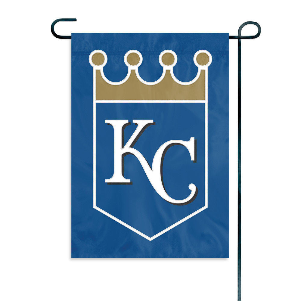 Kansas City Royals Garden Flag Applique Embroidered W Free Window Hanger Premium