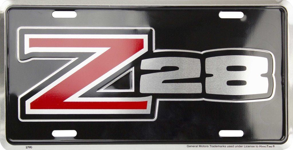 Z28 Chevrolet Camaro Aluminum Car Truck Tag License Plate Metal Sign Man Cave