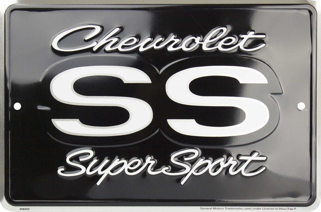 Chevrolet Ss Super Sport Small Parking Sign 8 X 12" Metal Embossed Mancave