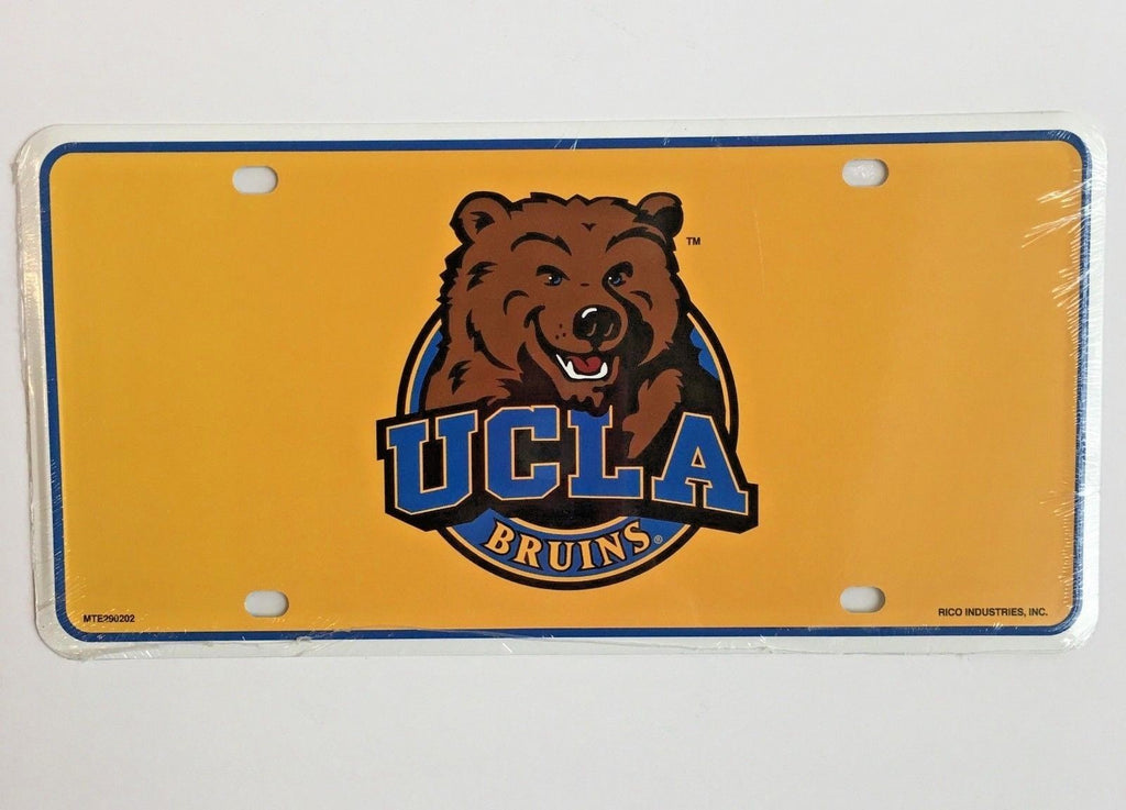 Ucla Bruins Car Truck Tag License Plate Metal Sign Man Cave Yellow Bear