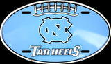 North Carolina Tar Heels Car Truck Tag Oval Football License Plate Sign Man Cave