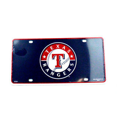 Texas Rangers Car Truck Tag License Plate Mlb Baseball Metal Sign Man Cave Sport