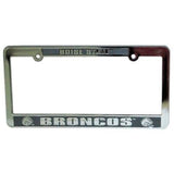 Boise State Broncos Car Truck Tag License Plate Frame University Silver Black