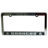 Boise State Broncos Car Truck Tag License Plate Frame University Silver Black