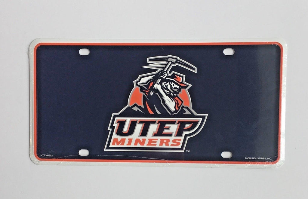 UTEP MINERS CAR TRUCK TAG LICENSE PLATE METAL SIGN UNIVERSITY TEXAS EL PASO