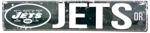 New York Jets Metal Street Sign Distressed Look