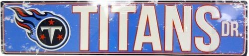 Tennessee Titans Street Metal 24X5.5" Sign Drive Nfl Dr Road Ave Distressed