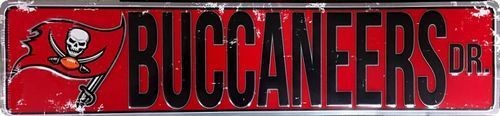 Tampa Bay Buccaneers Street Metal 24X5.5" Sign Drive Nfl Dr Road Ave Distressed